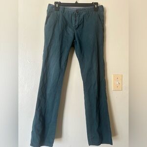 Normcore Deep Teal Chinos Straight Leg Elevated Casual Soft Masculine 28x30
